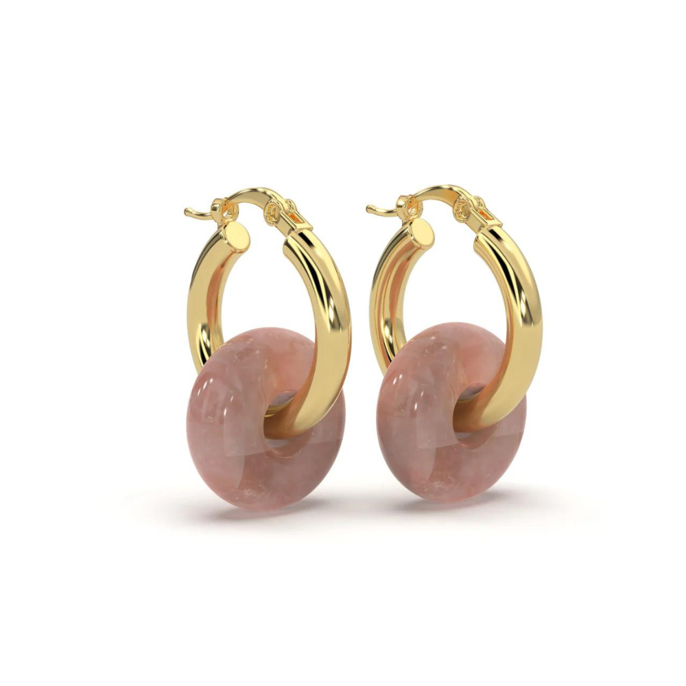 Dual Turquoise Gold Earring