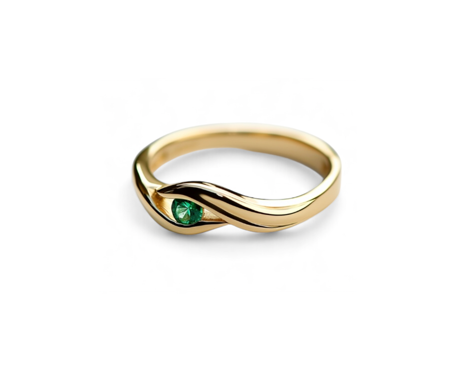 Otium Ring with Emerald in 18k Gold